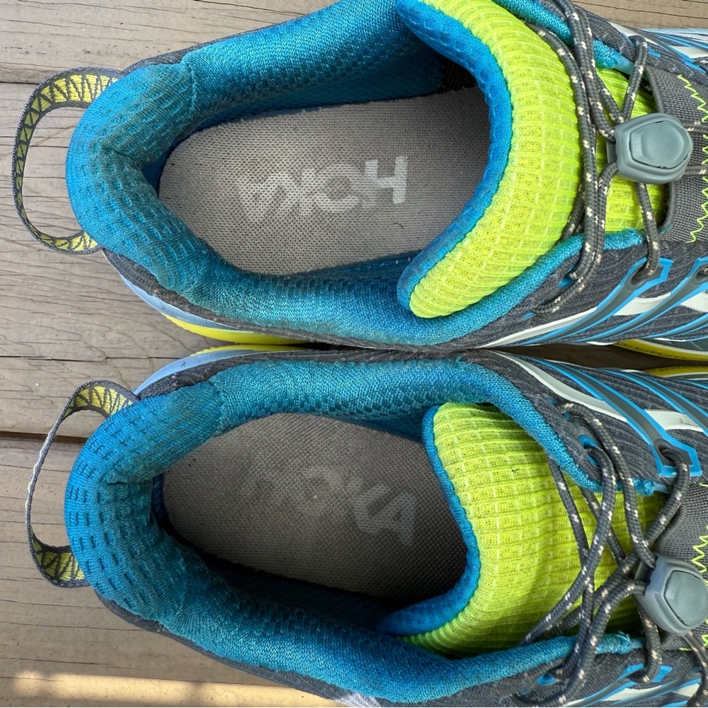 Hoka Mafate Origins trail running shoes in Goblin Blue and Diva Blue size 9 - Picture 12 of 14